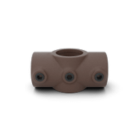 Buiskoppeling Kruisstuk in 1 vlak - vintage bruin-B / 26,9 mm